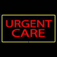 Red Urgent Care Yellow Border Neonskylt