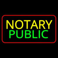 Notary Public Red Border Neonskylt
