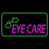 Pink Eye Care Logo Green Border Neonskylt