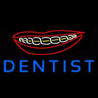 Blue Braces Dentist Neonskylt
