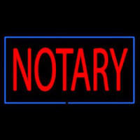 Red Notary Blue Border Neonskylt