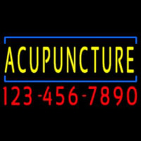 Yellow Acupuncture With Phone Number Neonskylt