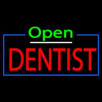 Green Open Red Dentist Neonskylt