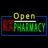 Yellow Open Pharmacy Neonskylt