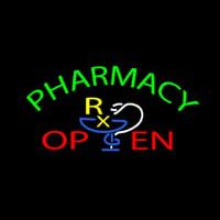 Green Pharmacy Open Neonskylt