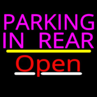 Parking In Rear Open Yellow Line Neonskylt