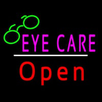 Eye Care Logo Red Open White Line Neonskylt