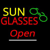 Sun Glasses Open White Line Neonskylt