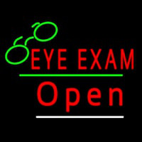 Eye E ams Open Yellow Line Neonskylt