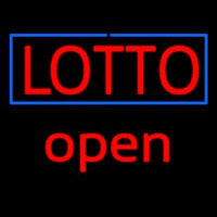 Red Lotto Blue Border Open Neonskylt