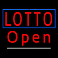 Red Lotto Open Neonskylt