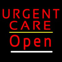 Urgent Care Open Yellow Line Neonskylt