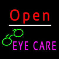 Red Open Pink Eye Care Logo Neonskylt