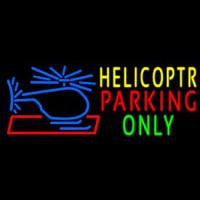 Blue Helicopter Parking Only Neonskylt