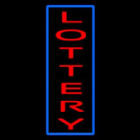 Vertical Red Lottery Blue Border Neonskylt