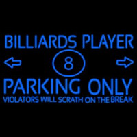Billiards Player Parking Only Neonskylt