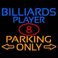 Billiards Player Parking Only Neonskylt
