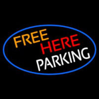 Free Her Parking Oval With Blue Border Neonskylt