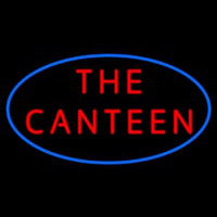 The Canteen With Blue Border Neonskylt