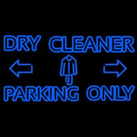 Double Stroke Dry Cleaner Parking Only Neonskylt