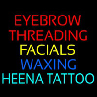 Eyebrow Threading Facials Wa ing Neonskylt