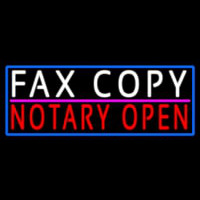 Fa  Copy Notary Open With Blue Border Neonskylt