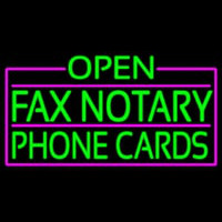 Green Open Fa  Notary Phone Cards With Pink Border Neonskylt