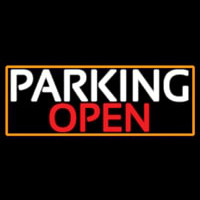 Parking Open With Orange Border Neonskylt