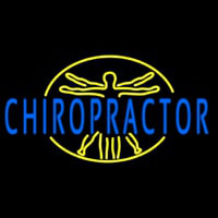 Blue Chiropractor Neonskylt