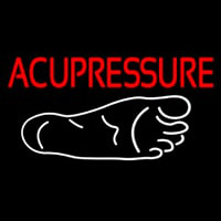 Red Acupressure Foot Logo Neonskylt