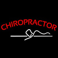 Red Chiropractor Logo Neonskylt