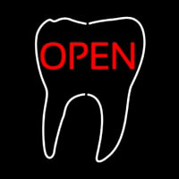 Tooth Logo Open Neonskylt