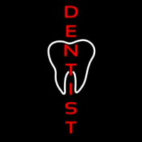 Vertical Dentist Logo Neonskylt