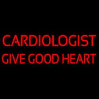 Cardiologist Give Good Heart Neonskylt