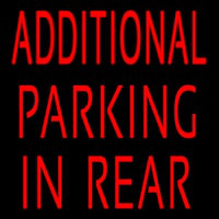 Additional Parking In Rear Neonskylt