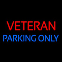 Veteran Parking Only Neonskylt