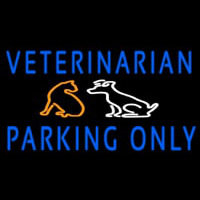 Veterinarian Parking Only Neonskylt