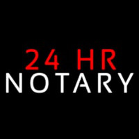 24 Hr Notary Neonskylt
