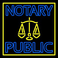 Notary Public Logo Neonskylt