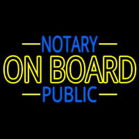 Notary Public On Board Neonskylt