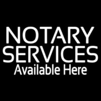 Notary Services Available Here Neonskylt