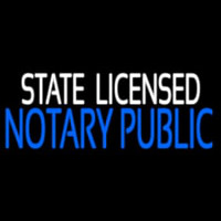 State Notary Public Licensed Neonskylt