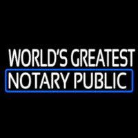 Worlds Greatest Notary Public Neonskylt