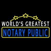 Worlds Greatest Notary Public Neonskylt