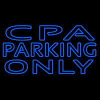 Double Stroke Cpa Parking Only Neonskylt