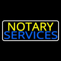 Notary Services With White Border Neonskylt