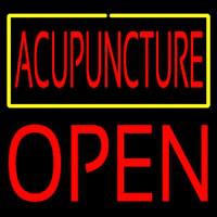 Acupuncture Block Open Neonskylt