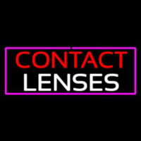 Contact Lenses Rectangle Pink Neonskylt
