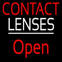 Contact Lenses Script1 Open White Line Neonskylt