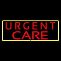 Urgent Care Rectangle Yellow Neonskylt